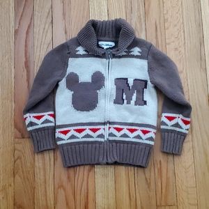 Disney Mickey Zip up Sweater 4T
